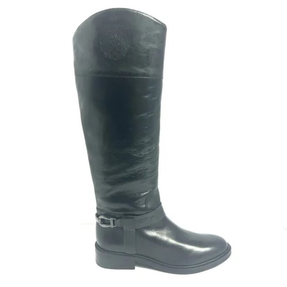 Vince Camuto Women's Amanyir Leather Knee-High Boots Black Leather, Size 8.5 M